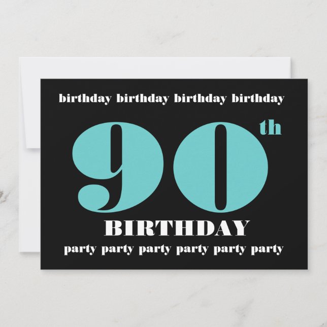 Invitation 90e anniversaire Modèle d'invitation (Devant)