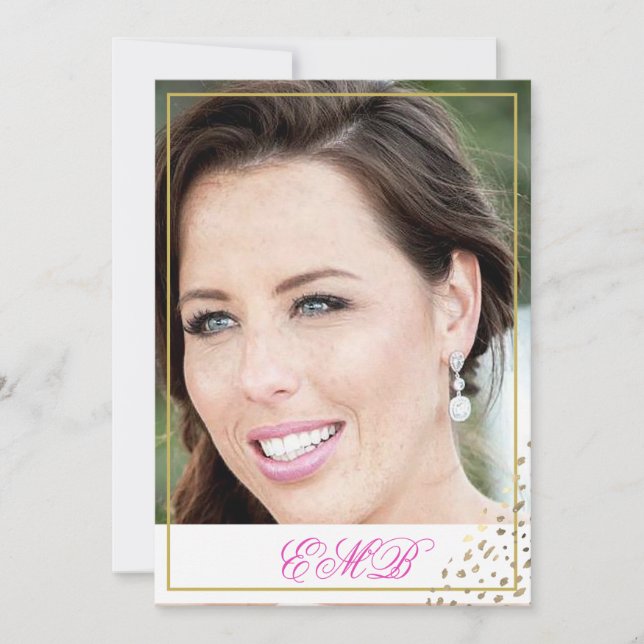 Invitation 90e anniversaire Stylish Photo Gold Modern Elegant (Devant)