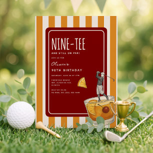 Invitation 90e anniversaire thème Whisky Golf