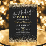 Invitation 90e Parties scintillant d'or noir moderne Annivers<br><div class="desc">Fêtez une étape remarquable avec cette Parties scintillant d'or noir moderne 90e anniversaire Invitation! Conçue avec un arrière - plan noir audacieux et des accents de parties scintillant en faux or scintillants, cette invitation apporte une élégance intemporelle et scintillante à toute célébration d'âge. Bien qu'il soit parfait pour un 90ème...</div>