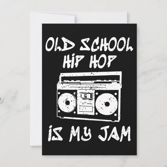 Invitation 90s Hip hop Vieux École Boombox Music Lover (Devant)