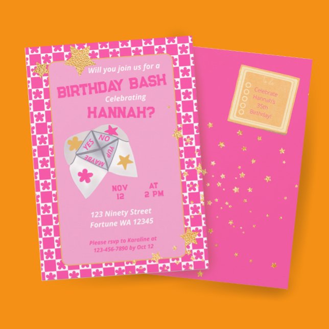 Invitation 90s Throwback Cootie Catcher fête d'anniversaire (Créateur téléchargé)