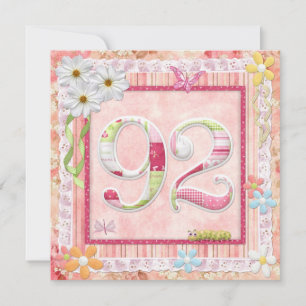 Invitation 92ème anniversaire style scrapbooking