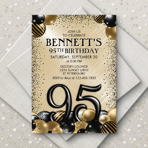 Invitation 95e anniversaire des ballons d'or noir