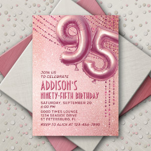 Invitation 95e anniversaire des femmes Rose Gold