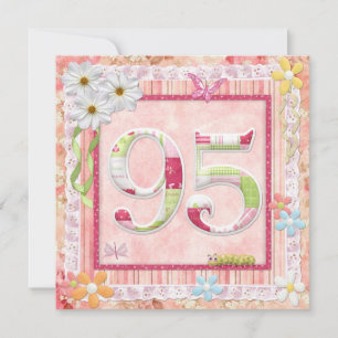 Invitation 95e anniversaire style scrapbooking
