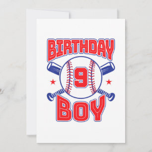 Invitation 9e anniversaire de l'appelant Grand Nombre Neuf