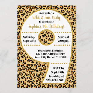 Invitation 9ème partie de safari de l'invitation