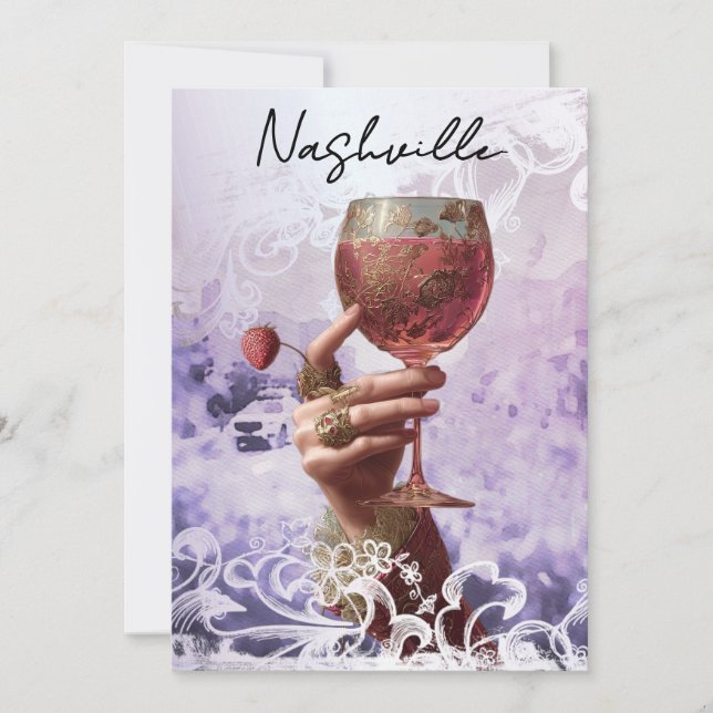 Invitation *~* A101 30 .PHOTO Cocktail Nashville BACHELORETTE (Devant)