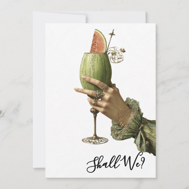 Invitation *~* A101 4 Cocktail Orné PHOTO BACHELORETTE (Devant)