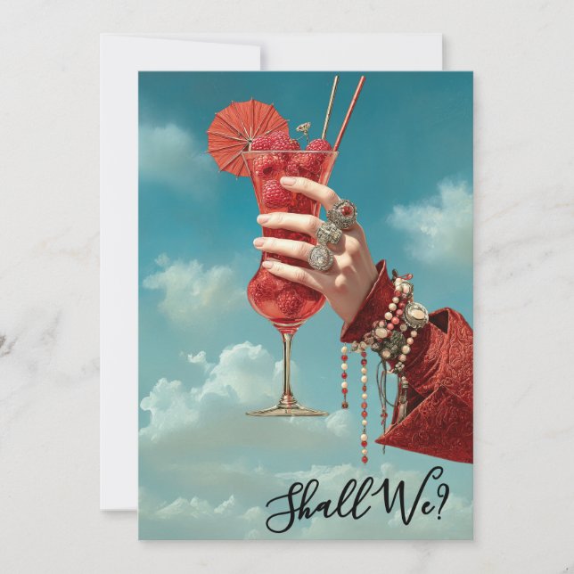 Invitation *~* A101 Orné 16 Cocktail PHOTO ENTERREMENT DE VIE (Devant)