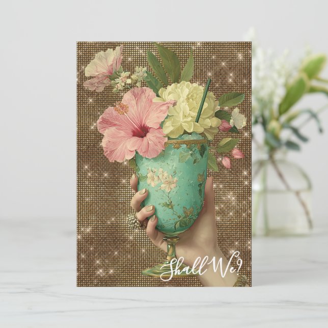 Invitation *~* A101 PHOTO 10 Cocktail Élégant EVJF (Debout devant)