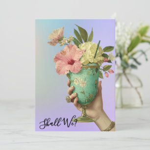 Invitation *~* A101 PHOTO Cocktail Orné 10 ENTERREMENT DE VIE