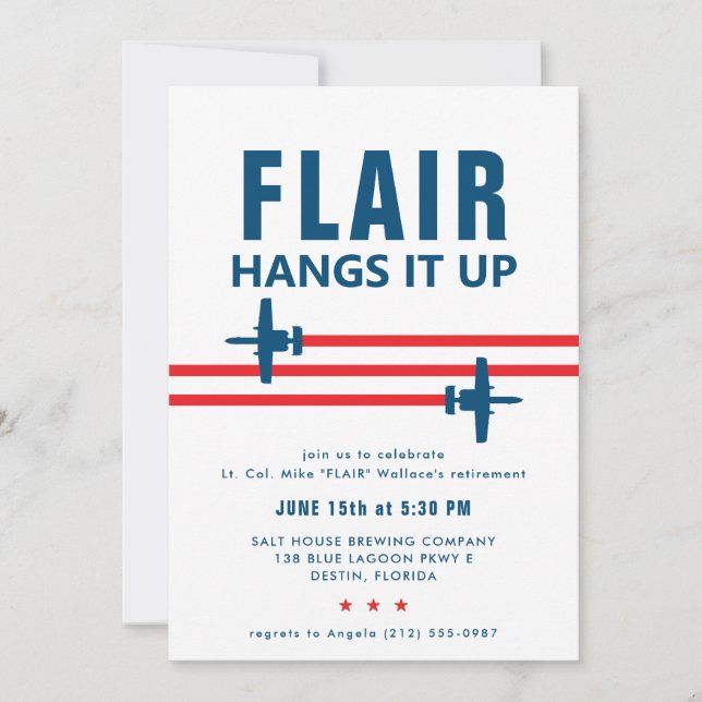 Invitation A-10 Attaque Fighter Jet Party (Devant)