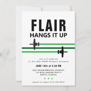 Invitation A-10 Attaque Fighter Jet Party