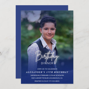 Invitation à 15e anniversaire Anniversaire Dîner P