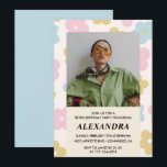 Invitation à 17e anniversaire Retro Super Floral C<br><div class="desc">Invitation à 17e anniversaire Fleurs Super rétro mignonne</div>