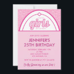 Invitation à 25 ans Chic Glam Girl Pink<br><div class="desc">Invitation à 25 ans Chic Glam Girl Pink</div>