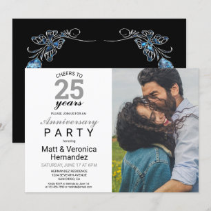 Invitation À 25 Ans d'âge, Joyeux 25e Anniversaire Argenté