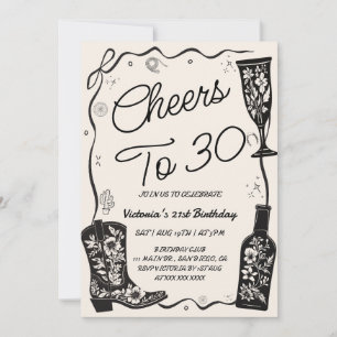 Invitation À 30 ans, joyeux anniversaire Western