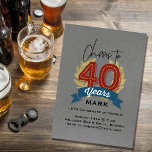 Invitation à 40 ans<br><div class="desc">Cet invitation d'anniversaire d'inspiration artisanale sera le succès de la fête pour n'importe quel enfant de 40 ans de votre vie. Bravo à 40 ans !</div>