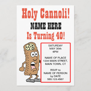 Invitation à 40 fêtes du Saint Cannoli