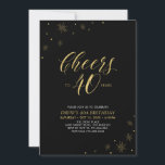 Invitation À 40 | Gold & Black 40th Birthday Party<br><div class="desc">Fêtons votre journée spéciale avec cette élégante invitation à la fête du 40e anniversaire. Ce design présente une typographie or chic "Cheers to 40" et des éléments or avec un arrière - plan noir. Vous pouvez customiser le texte et la couleur arrière - plan. D'autres articles de fête correspondants sont...</div>