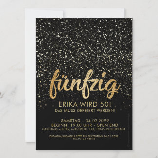 Invitation à 50e anniversaire, décoration de fête