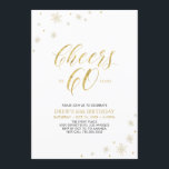 Invitation À 60 | Gold Modern 60th Birthday Party<br><div class="desc">Fêtons votre journée spéciale avec cette élégante invitation à la fête du 60e anniversaire. Ce design présente une typographie or chic "Cheers to 60" et des éléments or avec un arrière - plan blanc. Vous pouvez customiser le texte et la couleur arrière - plan. D'autres articles de fête correspondants sont...</div>