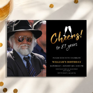 Invitation À 81 ans, félicitations Photo d'anniversaire adult