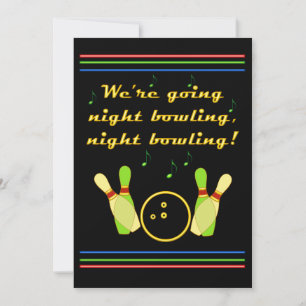 Invitation à aller Night Bowling Neon Retro Stylin