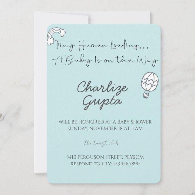Invitation A Baby Is on the Way Baby Shower  (Devant)