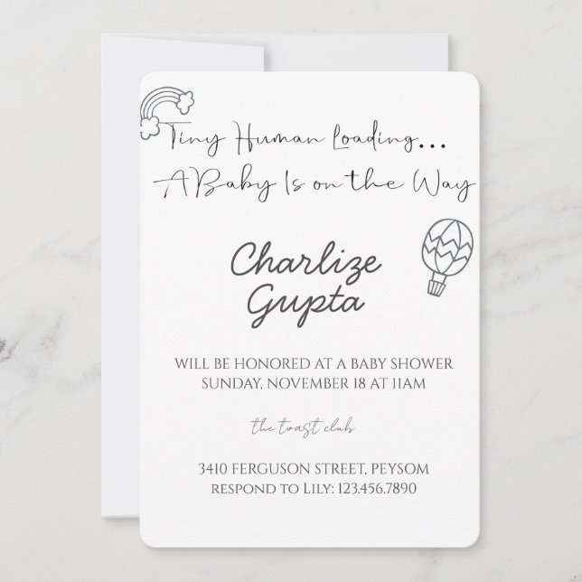 Invitation A Baby Is on the Way Baby Shower  (Devant)