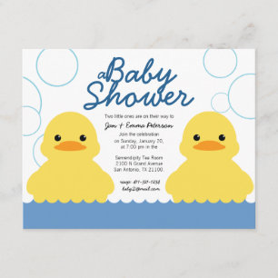 invitation à BABY SHOWER de canard en caoutchouc m