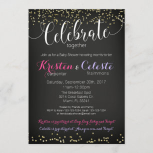 Invitation à Baby shower pour filles ou garçons In
