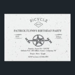 Invitation à bicyclette<br><div class="desc">L'invitation parfaite pour la fête d'anniversaire pour le cycliste avide! L'arrière - plan blanc cassé est muni d'un bras à pédales de vélo et du mot "vélo" au-dessus. La carte est facile à customiser avec votre libellé, police, couleur de police, options de forme de papier et choix de six types...</div>