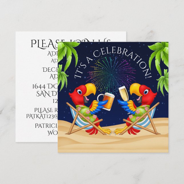 Invitation À CÉLÉBRATION (Devant / Derrière)