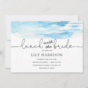 Invitation à déjeuner à la plage pour la mariée