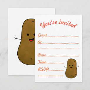 Invitation à des événements, jolie pomme de terre
