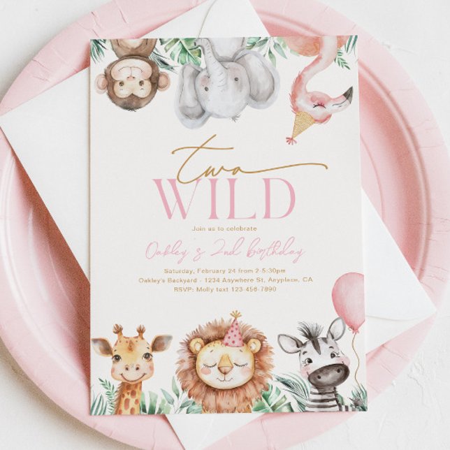 Invitation à deux fêtes animales sauvages (Créateur téléchargé)