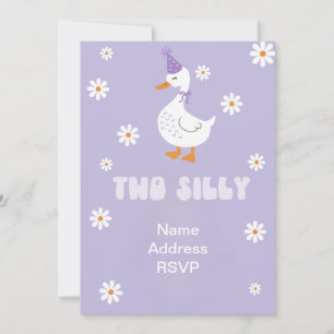 Invitation à deux oies sottes deuxième anniversair