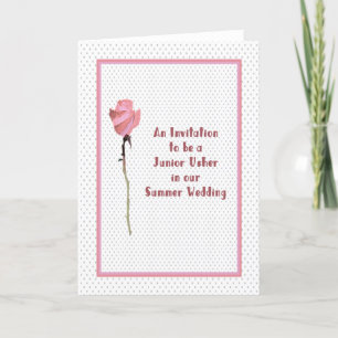 Invitation à devenir Junior Usher en Mariage d'été