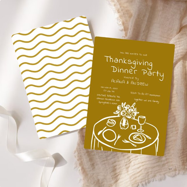 Invitation À Dîner De Thanksgiving (Créateur téléchargé)