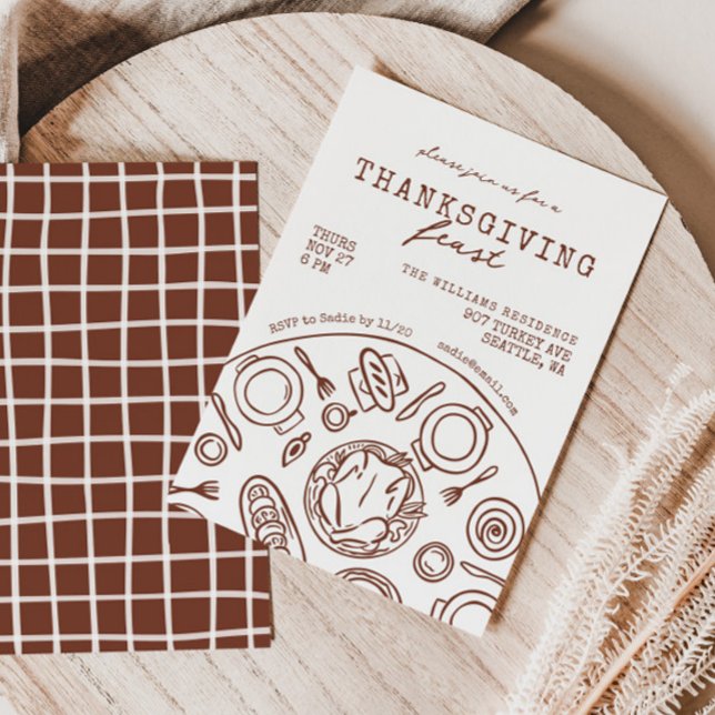 Invitation À Dîner De Thanksgiving (Créateur téléchargé)