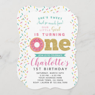 Invitation à Donut 1er Anniversaire