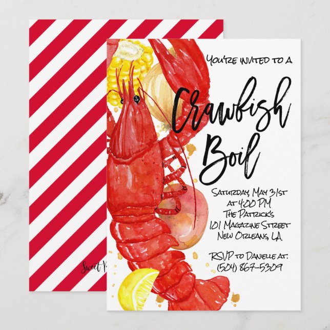 Invitation à ébullition de l'écrevisse (Devant / Derrière)