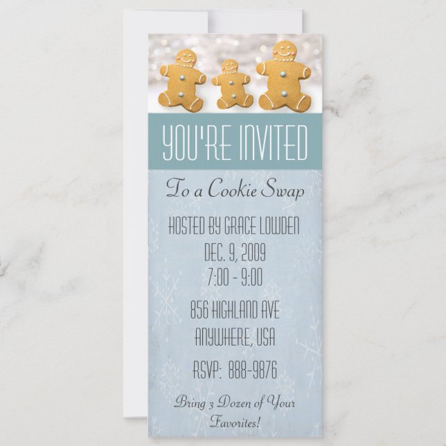 Invitation à échanger contre des biscuits pour hom (Devant)