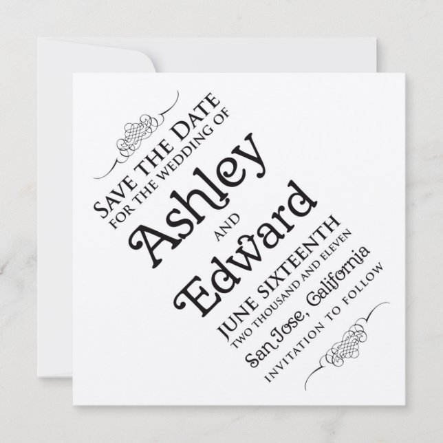 Invitation à enregistrer la date sélectionnée (Devant)