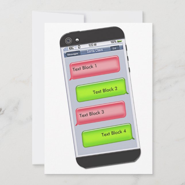 Invitation à envoyer un message de Noël personnali (Devant)