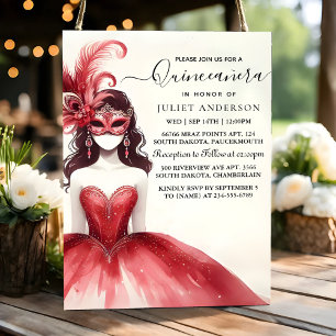 Invitation À Fatigue Masque de masques Prom Fun Masquerade Qu